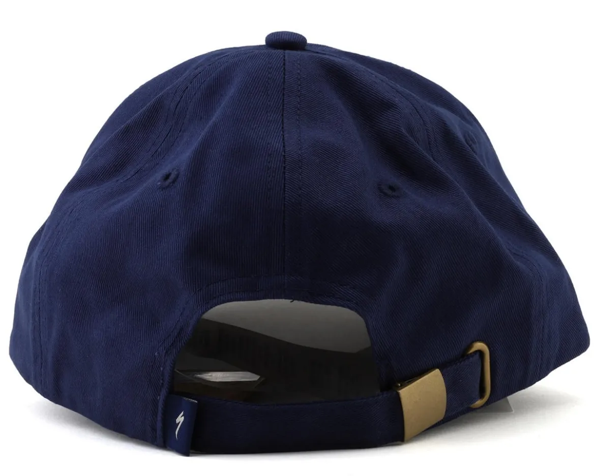 Specialized Flag Graphic 6 Panel Dad Hat (Deep Marine) (Universal Adult)