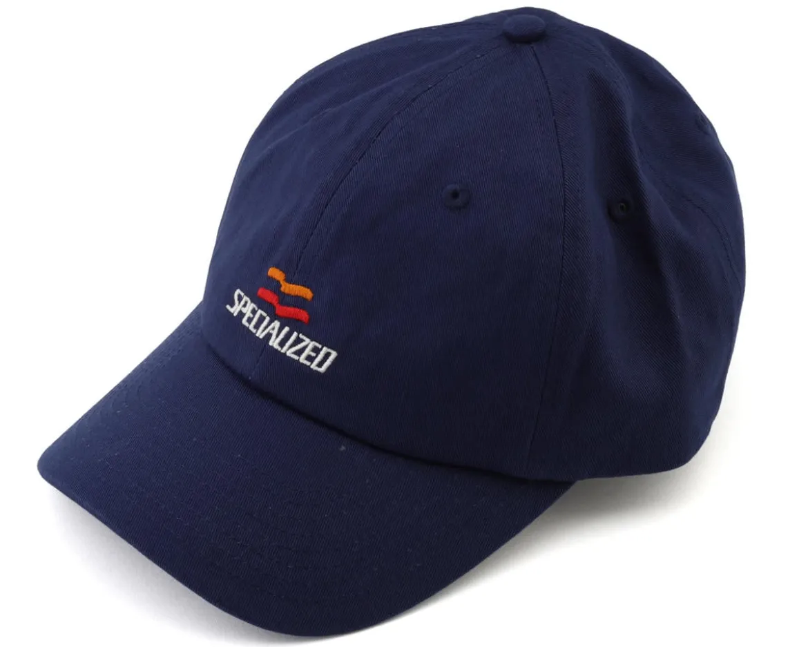 Specialized Flag Graphic 6 Panel Dad Hat (Deep Marine) (Universal Adult)