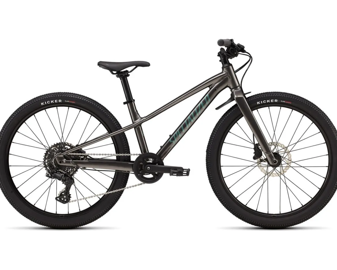 Specialized Riprock 24" Kids Mountain Bike (Gloss Smoke/Fjord Metallic) (24")