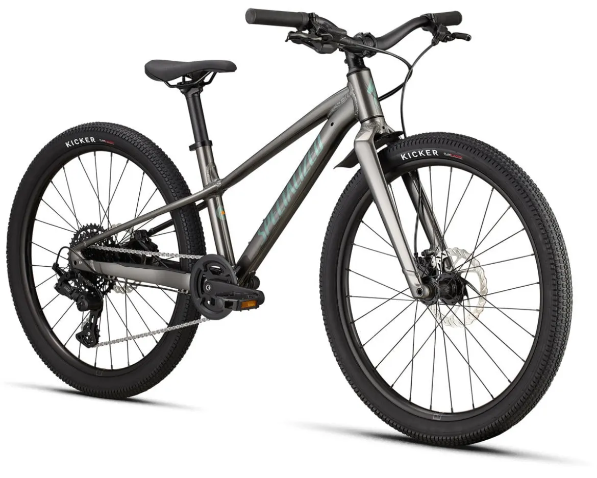 Specialized Riprock 24" Kids Mountain Bike (Gloss Smoke/Fjord Metallic) (24")
