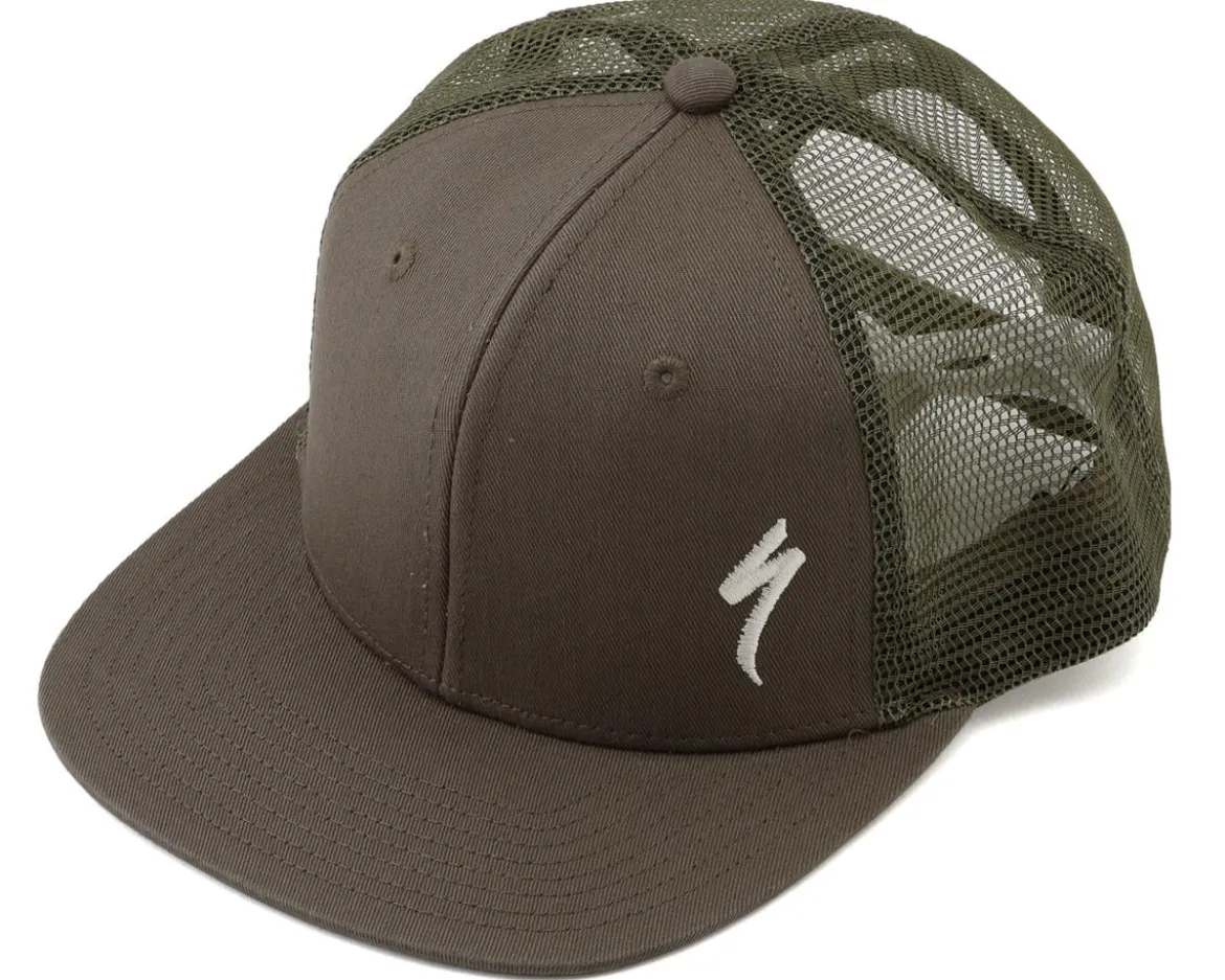 Specialized S-Logo Trucker Hat (Oak Green/Birch White) (Universal Adult)