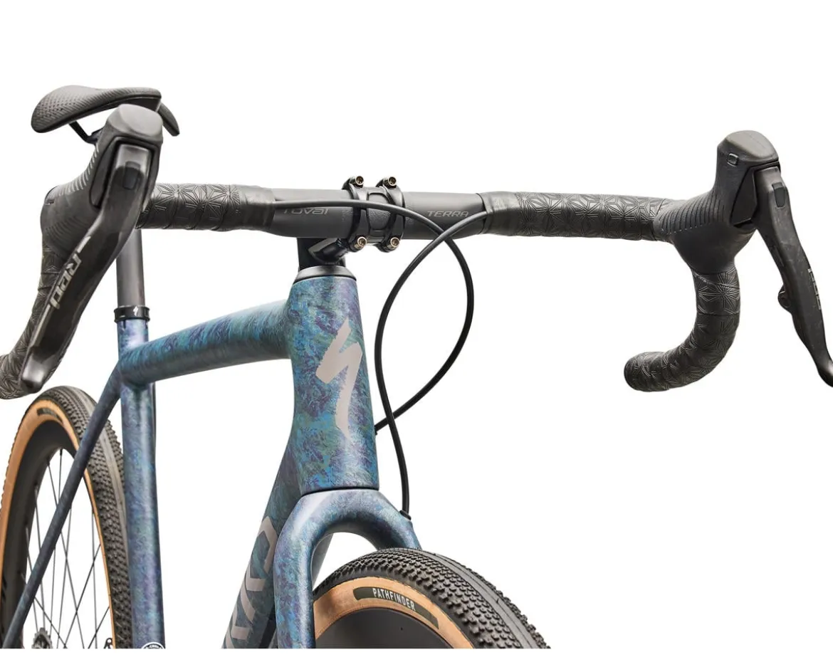 Specialized S-Works Crux Gravel Bike (Grey Blue Fjord/Metallic Desert Metallic) (49cm) (SRAM RED XPLR E1 AXS)