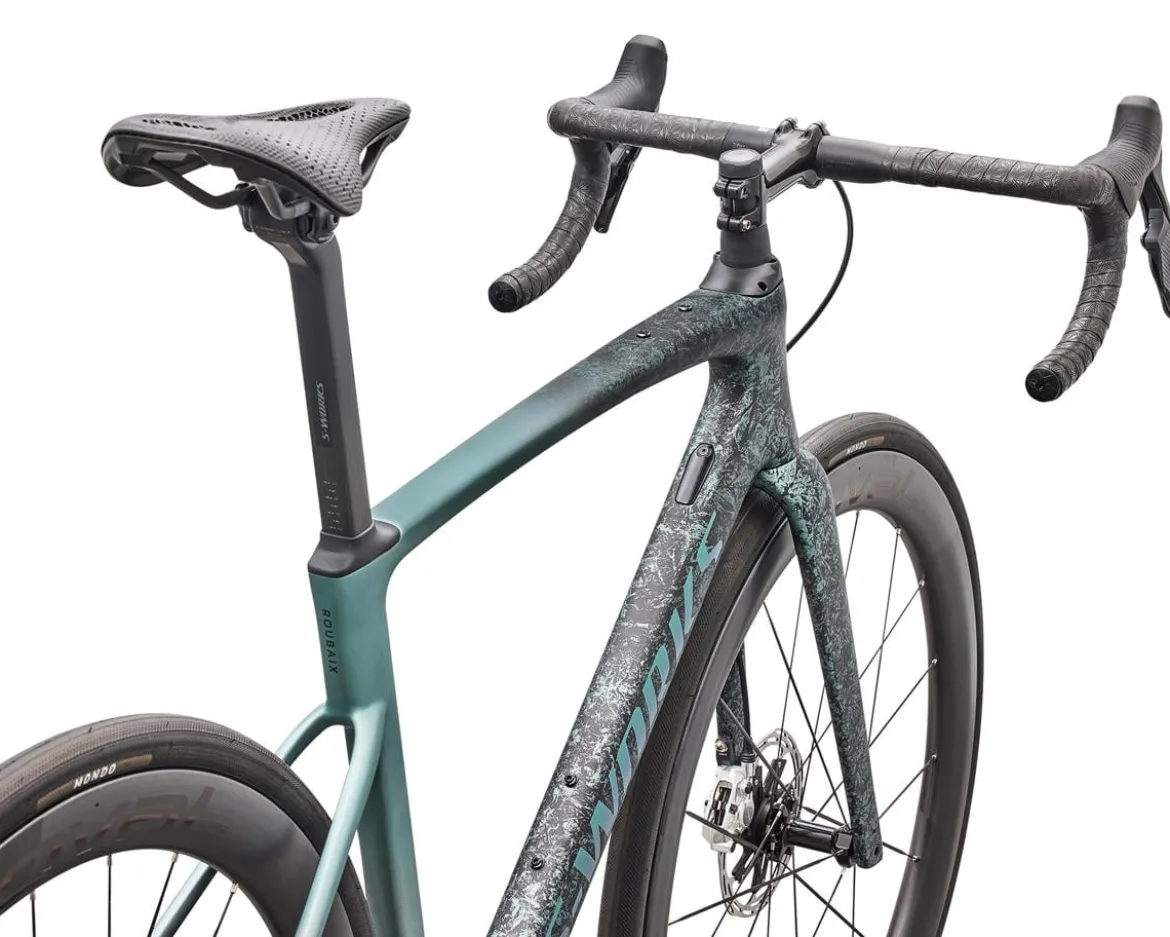 Specialized S-Works Roubaix SL8 (Carbon/Fjord Metallic Dust Dry Impasto Fade) (56cm) (SRAM Red AXS)