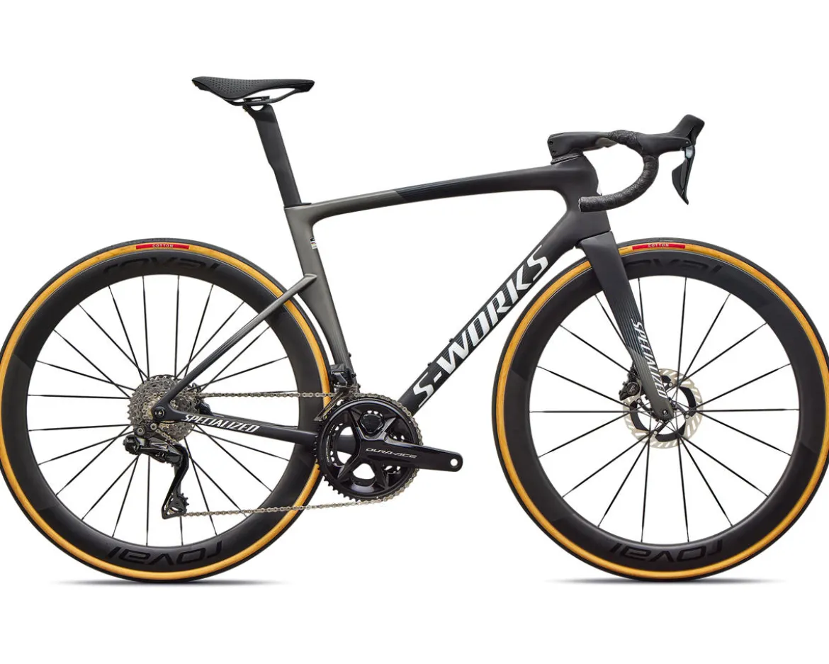 Specialized S-Works Tarmac SL9 (Gloss Carbon/Gloss White) (54cm) (FACT 12r Carbon) (Shimano Dura-Ace Di2)