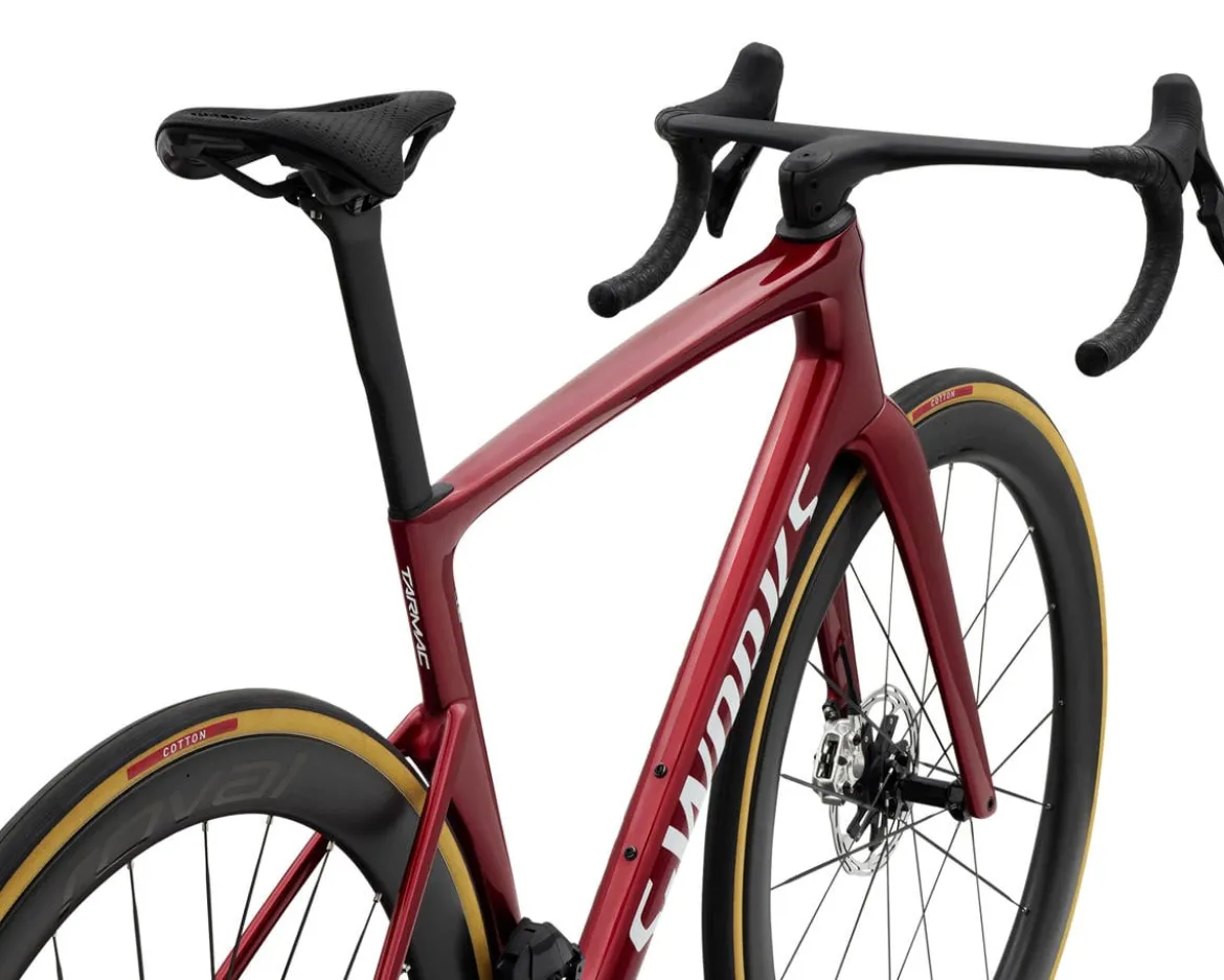 Specialized S-Works Tarmac SL9 (Gloss Ruby/White Silver Metallic) (54cm) (FACT 12r Carbon) (SRAM RED AXS)