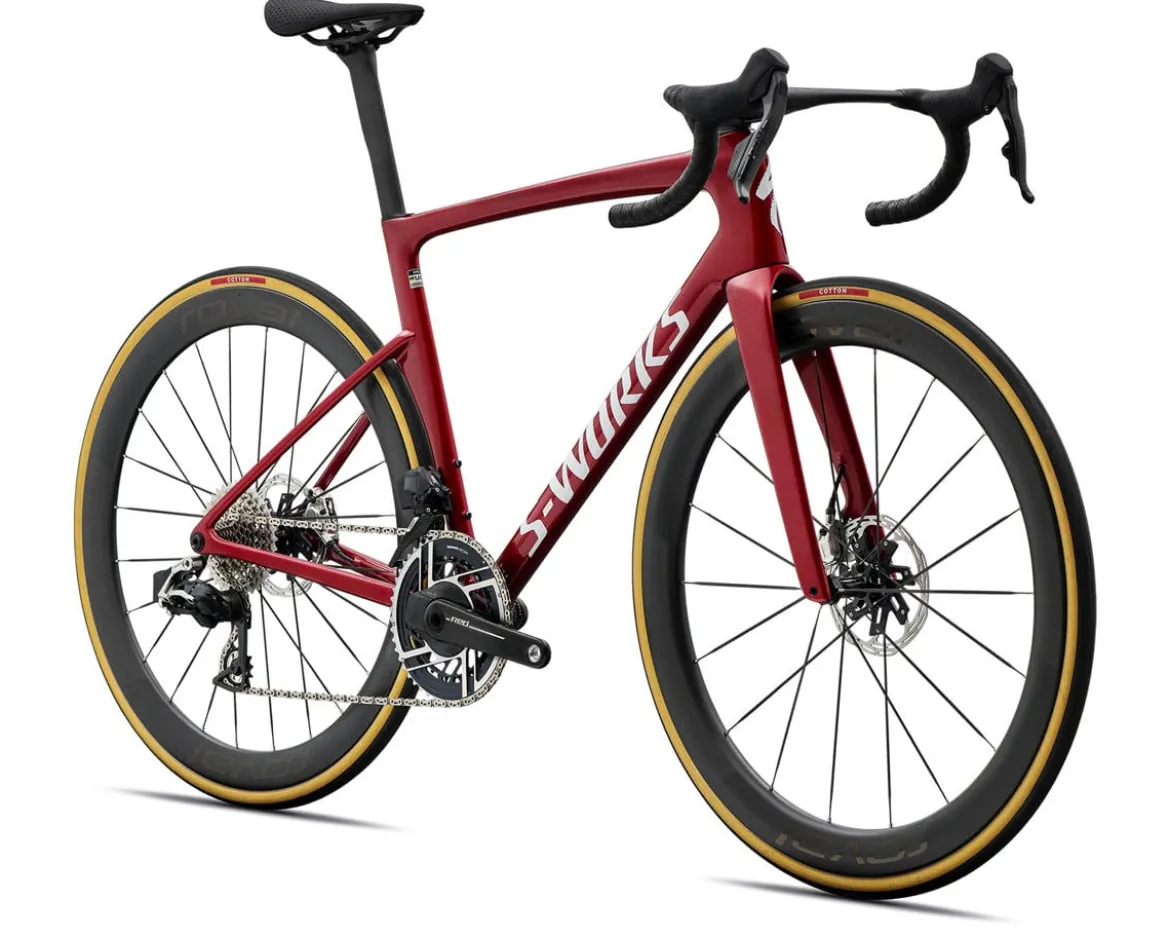 Specialized S-Works Tarmac SL9 (Gloss Ruby/White Silver Metallic) (54cm) (FACT 12r Carbon) (SRAM RED AXS)