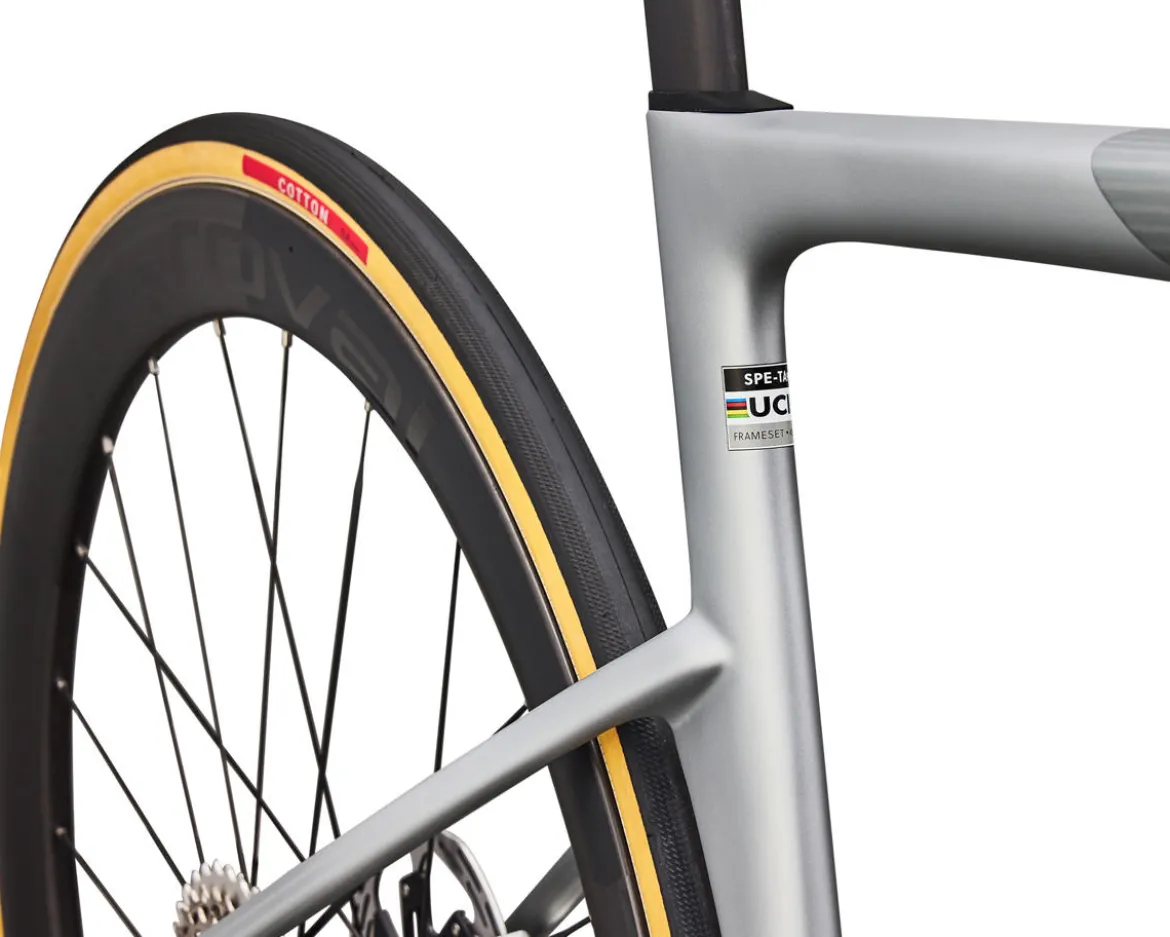 Specialized S-Works Tarmac SL9 (Satin Silver Dust/Gloss Chrome) (54cm) (FACT 12r Carbon) (SRAM RED AXS)