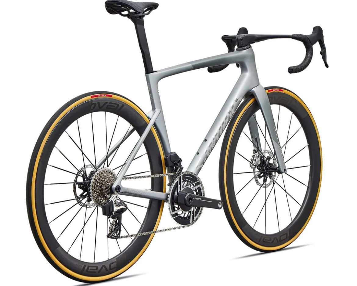 Specialized S-Works Tarmac SL9 (Satin Silver Dust/Gloss Chrome) (54cm) (FACT 12r Carbon) (SRAM RED AXS)