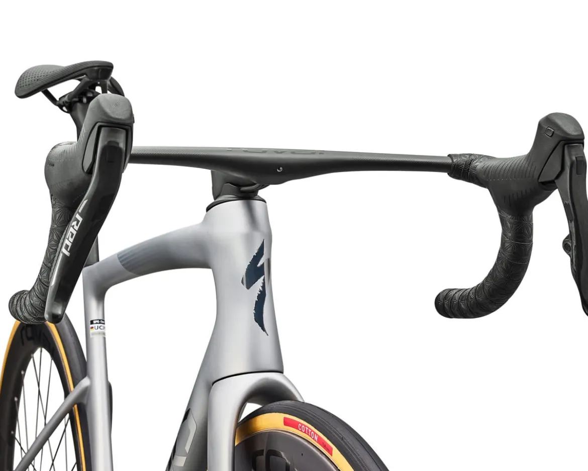 Specialized S-Works Tarmac SL9 (Satin Silver Dust/Gloss Chrome) (54cm) (FACT 12r Carbon) (SRAM RED AXS)