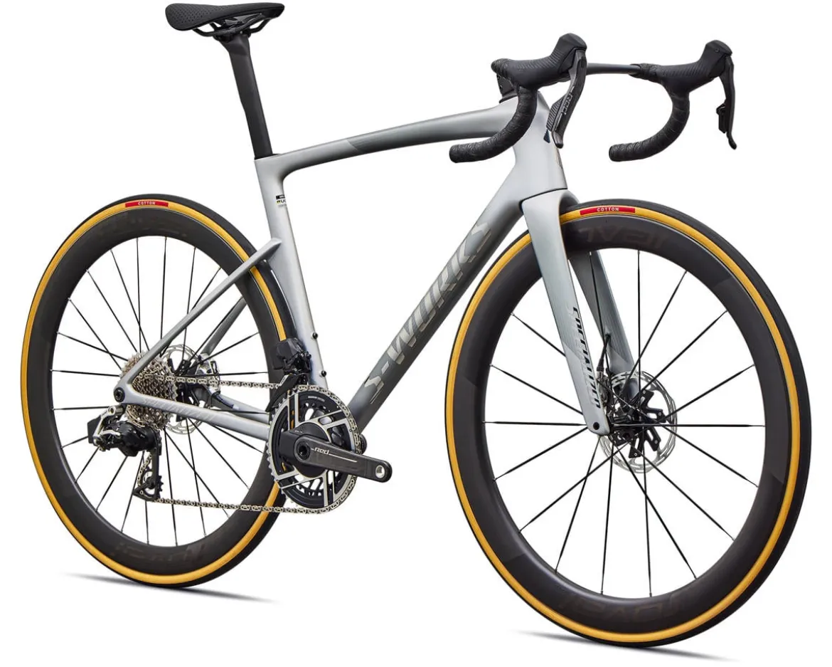 Specialized S-Works Tarmac SL9 (Satin Silver Dust/Gloss Chrome) (54cm) (FACT 12r Carbon) (SRAM RED AXS)