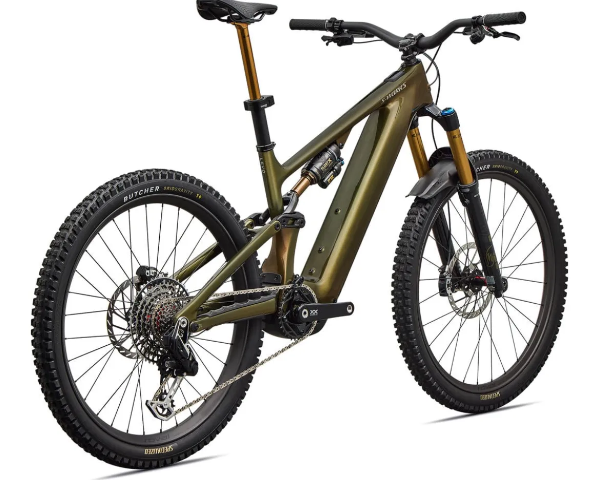 Specialized S-Works Turbo Levo 4 Carbon E-Bike (Laurel Green/Burnt Gold/Chrome) (S2)