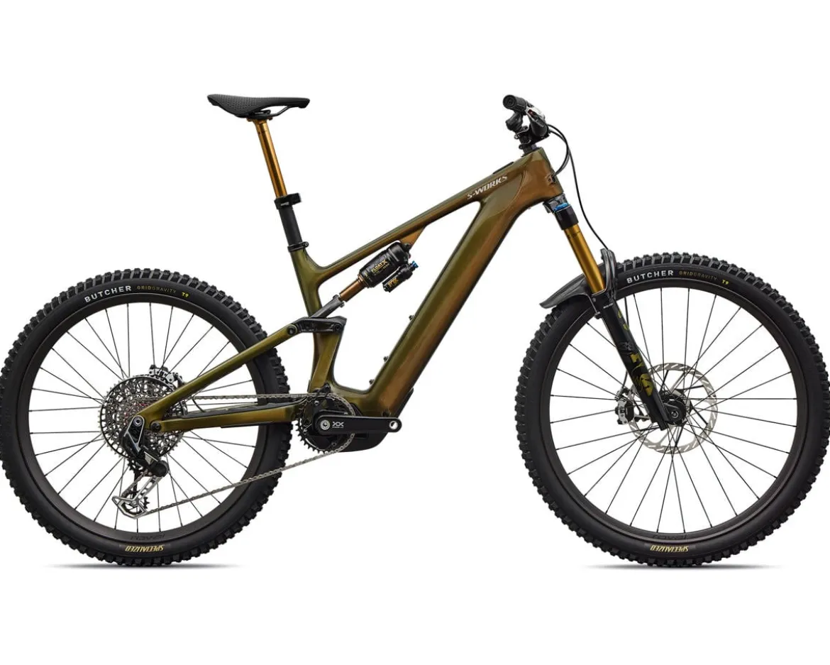 Specialized S-Works Turbo Levo 4 Carbon E-Bike (Laurel Green/Burnt Gold/Chrome) (S2)