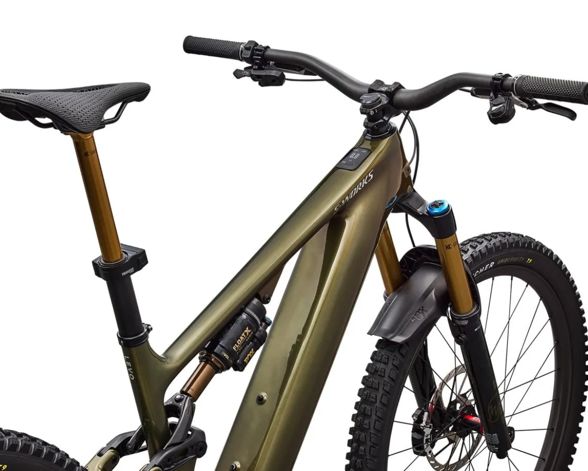 Specialized S-Works Turbo Levo 4 Carbon E-Bike (Laurel Green/Burnt Gold/Chrome) (S2)