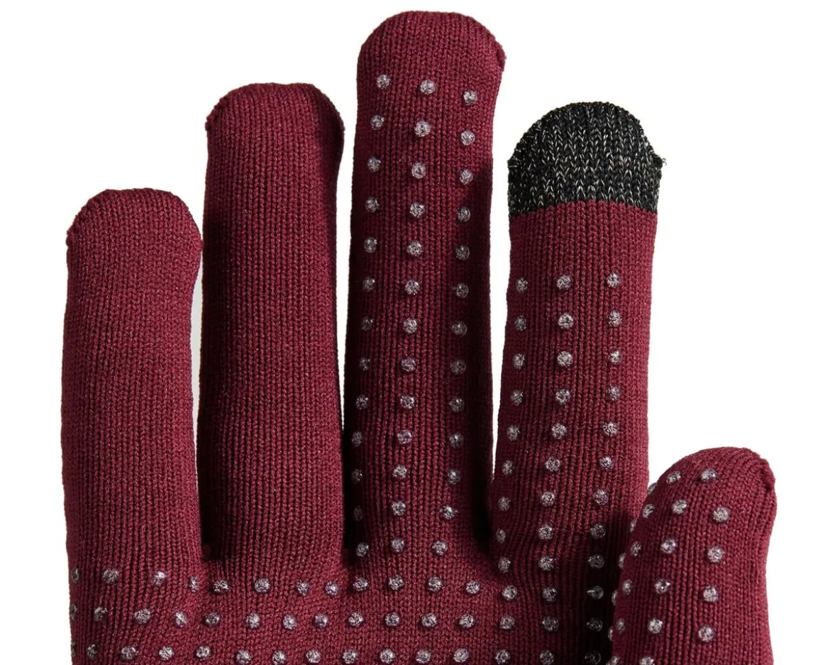 Specialized Thermal Knit Long Finger Gloves (Maroon) (L)