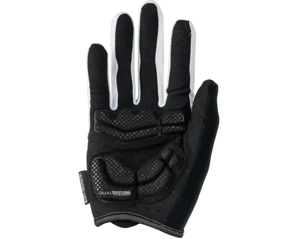 Specialized Women's Body Geometry Dual-Gel Long Finger Gloves (White) (S)