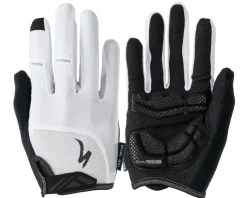 Specialized Women's Body Geometry Dual-Gel Long Finger Gloves (White) (S)