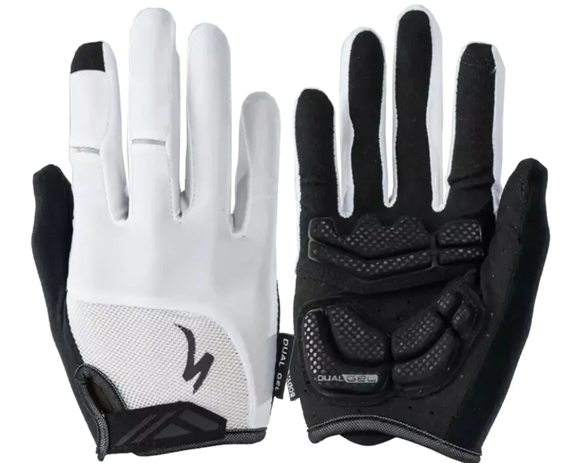 Specialized Women's Body Geometry Dual-Gel Long Finger Gloves (White) (S)