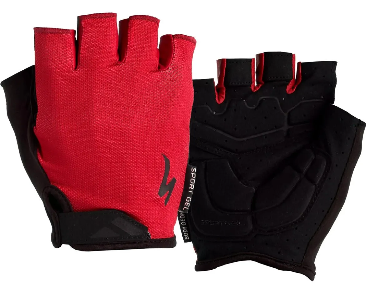 Specialized Women's Body Geometry Sport Gel Short Finger Gloves (Vivid Red) (S)