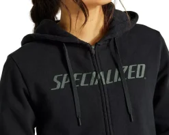 Specialized Women's Legacy Wordmark Zip-Up Hoodie (Black) (XS)