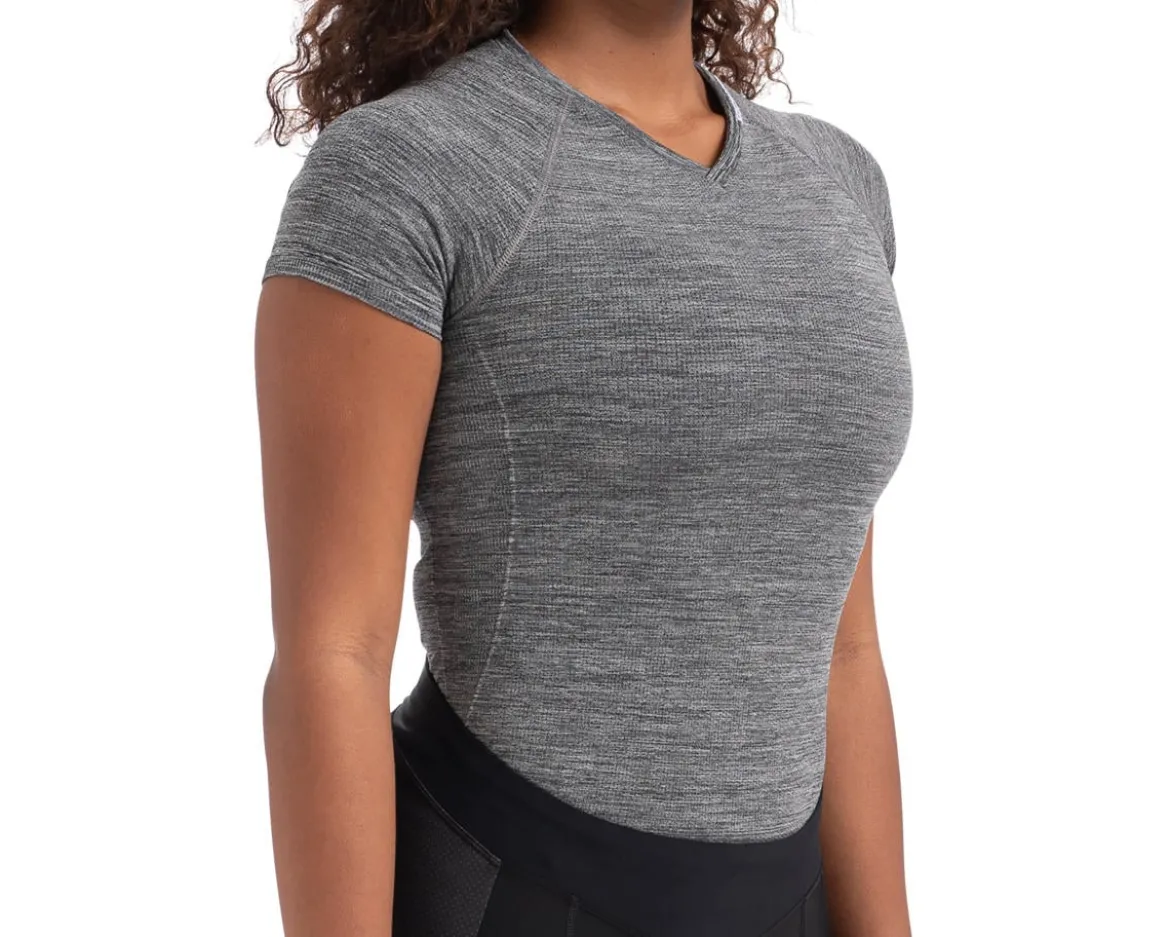 Specialized Women's Seamless Short Sleeve Base Layer (Heather Grey) (XS)
