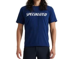 Specialized Wordmark Short Sleeve Tee (Deep Marine Blue) (S)