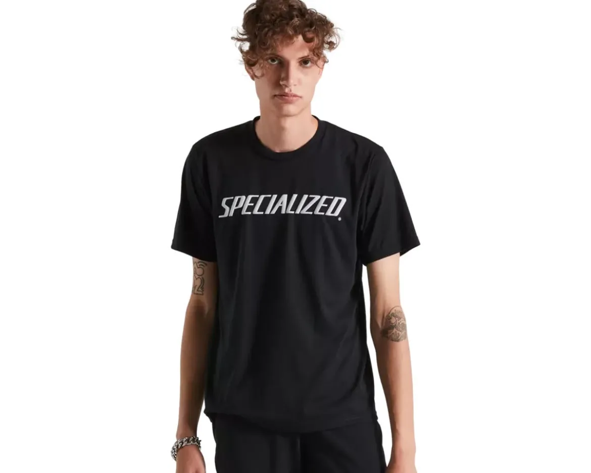 Specialized Wordmark Short Sleeve Tee (Black) (S)
