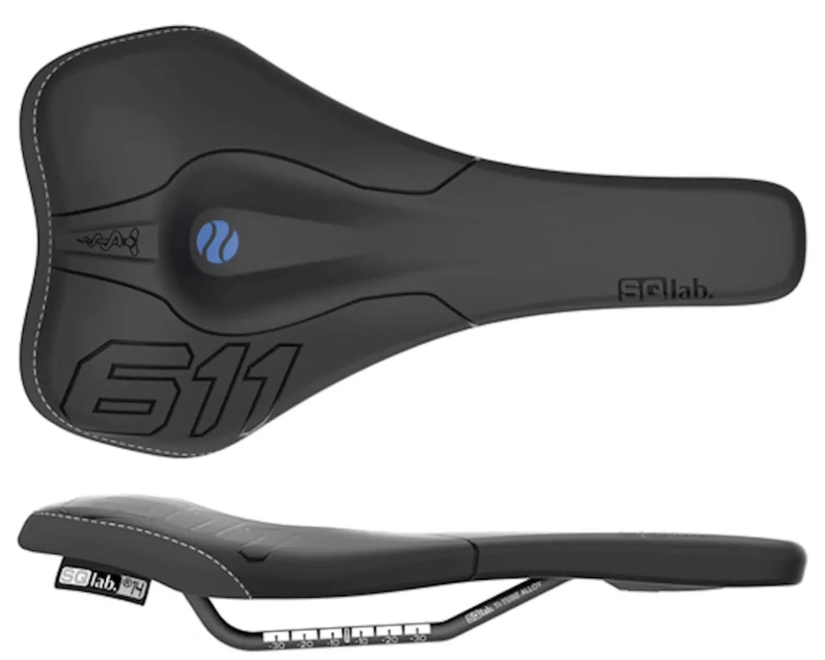 SQlab 611 Ergowave Saddle (Black) (S-Tube Rails) (140mm)