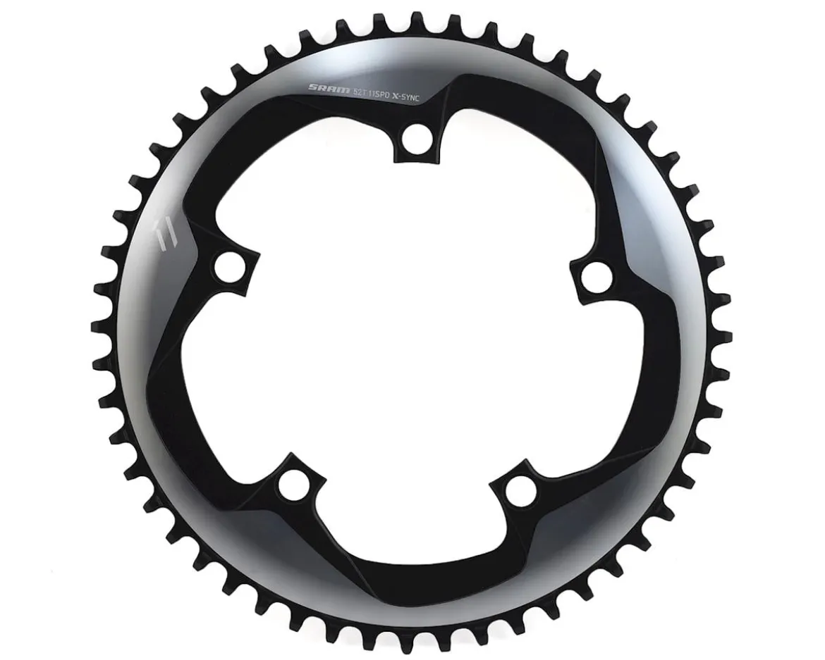 SRAM Force 1 X-Sync Chainring (Polished Grey/Black) (1 x 11 Speed) (130mm BCD) (Single) (52T)