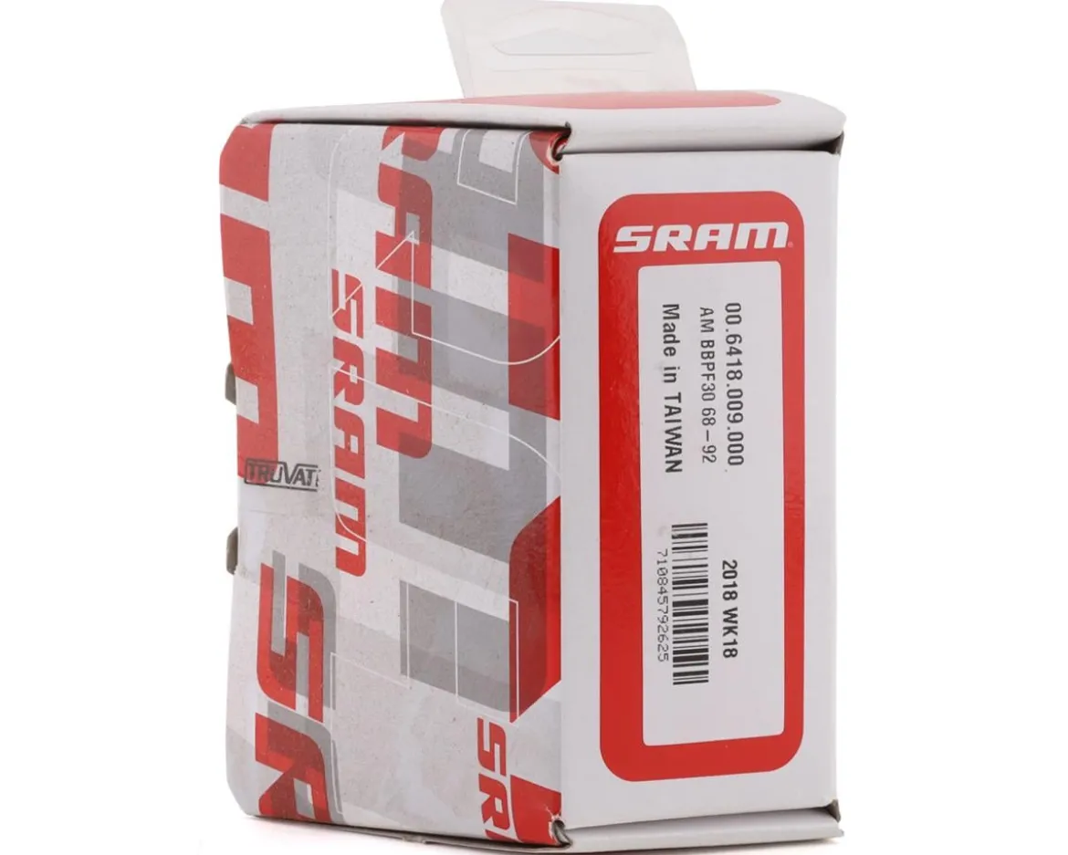 SRAM PressFit 30 Bottom Bracket (Black) (BB30A/BBRight/BB386) (68-92mm) (30mm Spindle)