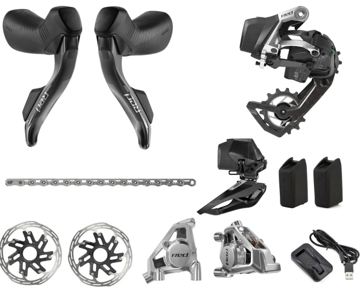 SRAM RED AXS Road Groupset (Black/Silver) (2 x 12 Speed) (E1)