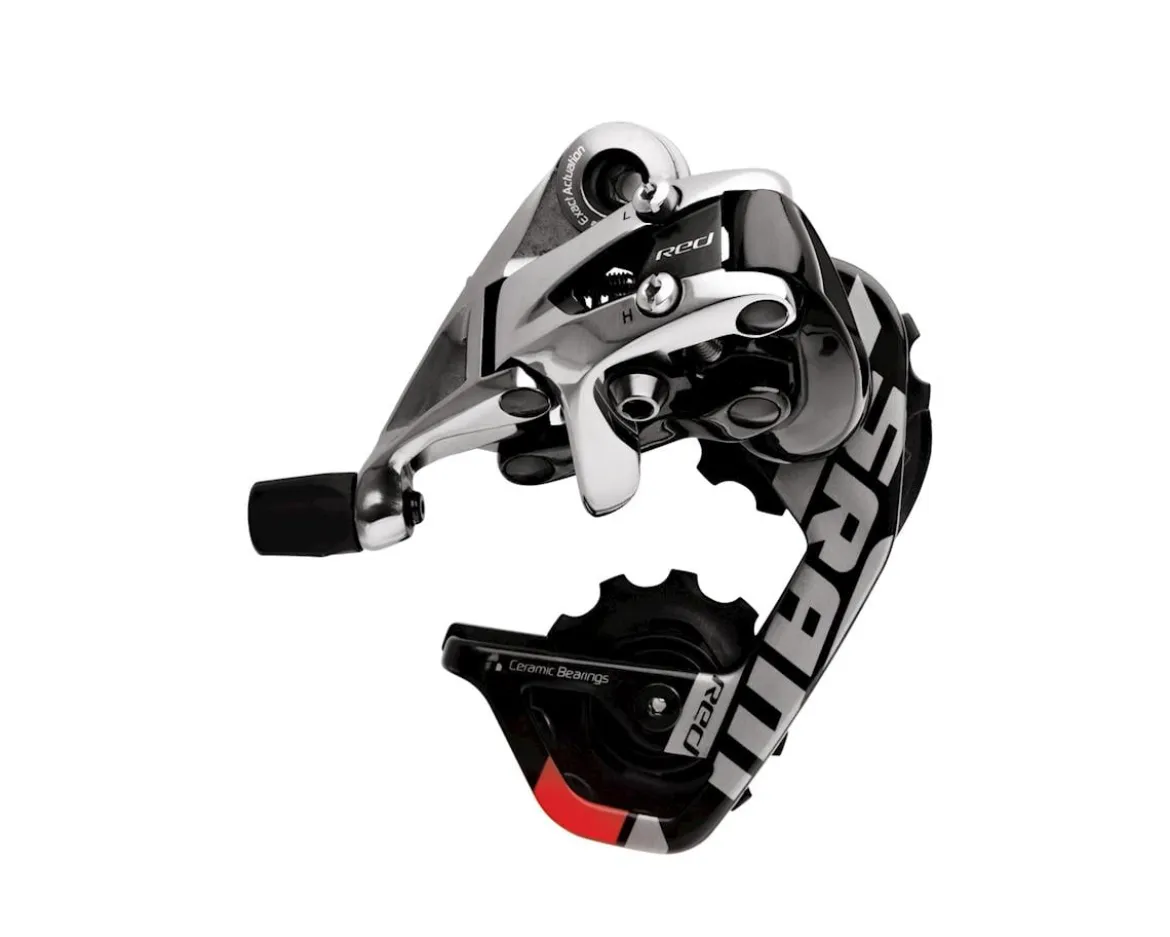 SRAM Red Rear Derailleur (Black/Silver) (10 Speed) (Medium Cage)