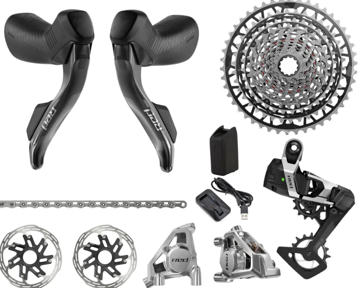 SRAM RED XPLR AXS Gravel Groupset (Black) (1 x 13 Speed) (10-46T) (E1) (UDH)