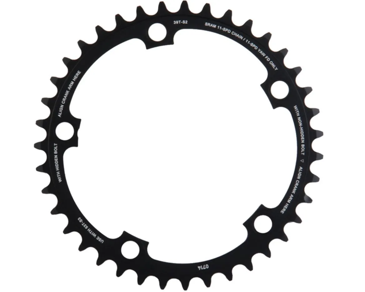 SRAM Red/Force YAW Chainring (Black) (2 x 11 Speed) (130mm BCD) (Inner) (39T)