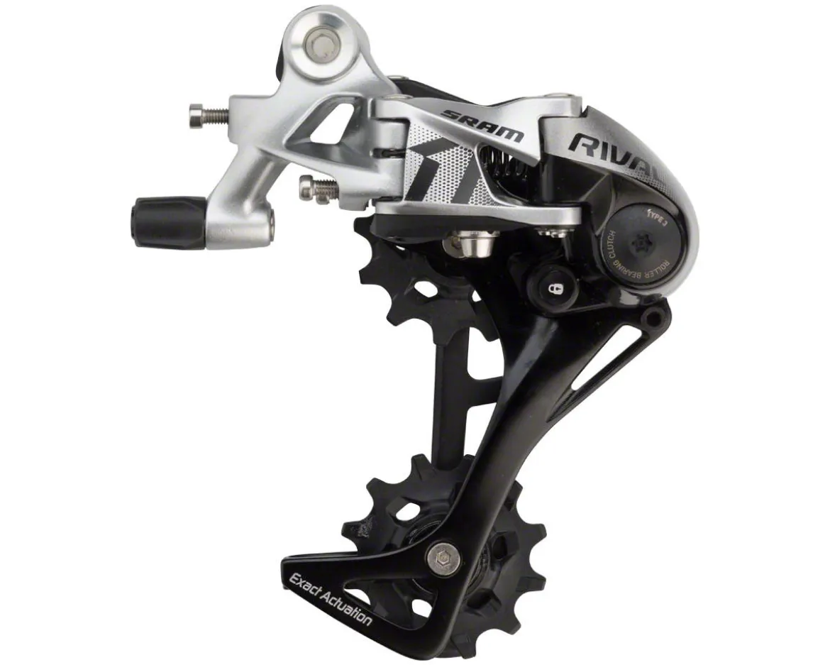 SRAM Rival 1 Rear Derailleur (Black/Silver) (1 x 11 Speed) (Long Cage) (Clutch)