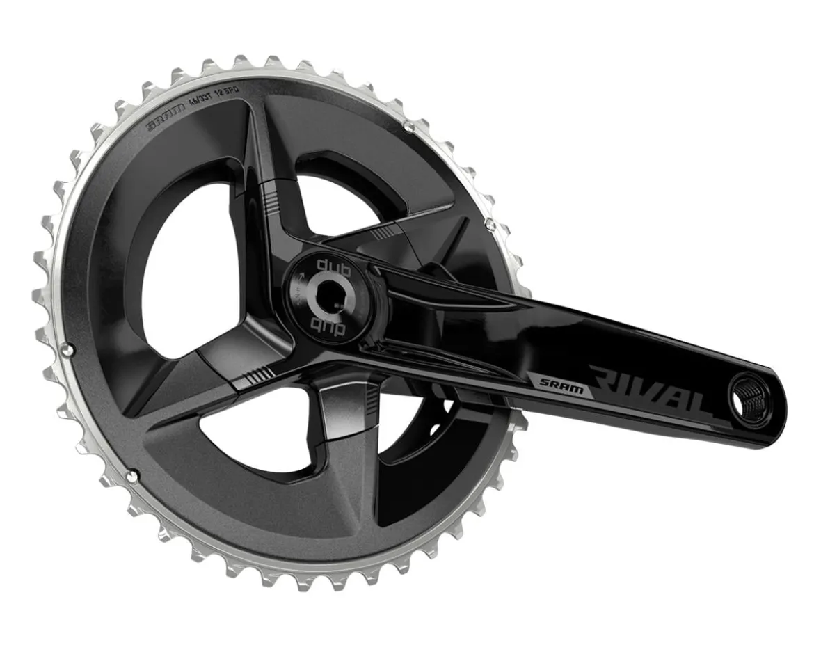 SRAM Rival AXS Crankset (Black) (2 x 12 Speed) (DUB Spindle) (D1) (172.5mm) (46/33T) (107 BCD) (Bottom Bracket Not Included)