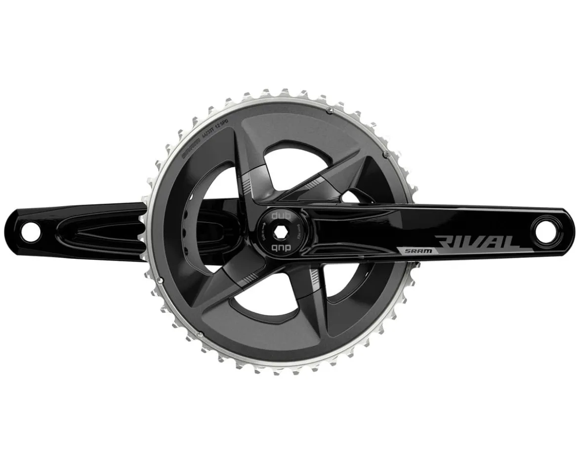 SRAM Rival AXS Crankset (Black) (2 x 12 Speed) (DUB Spindle) (D1) (172.5mm) (46/33T) (107 BCD) (Bottom Bracket Not Included)