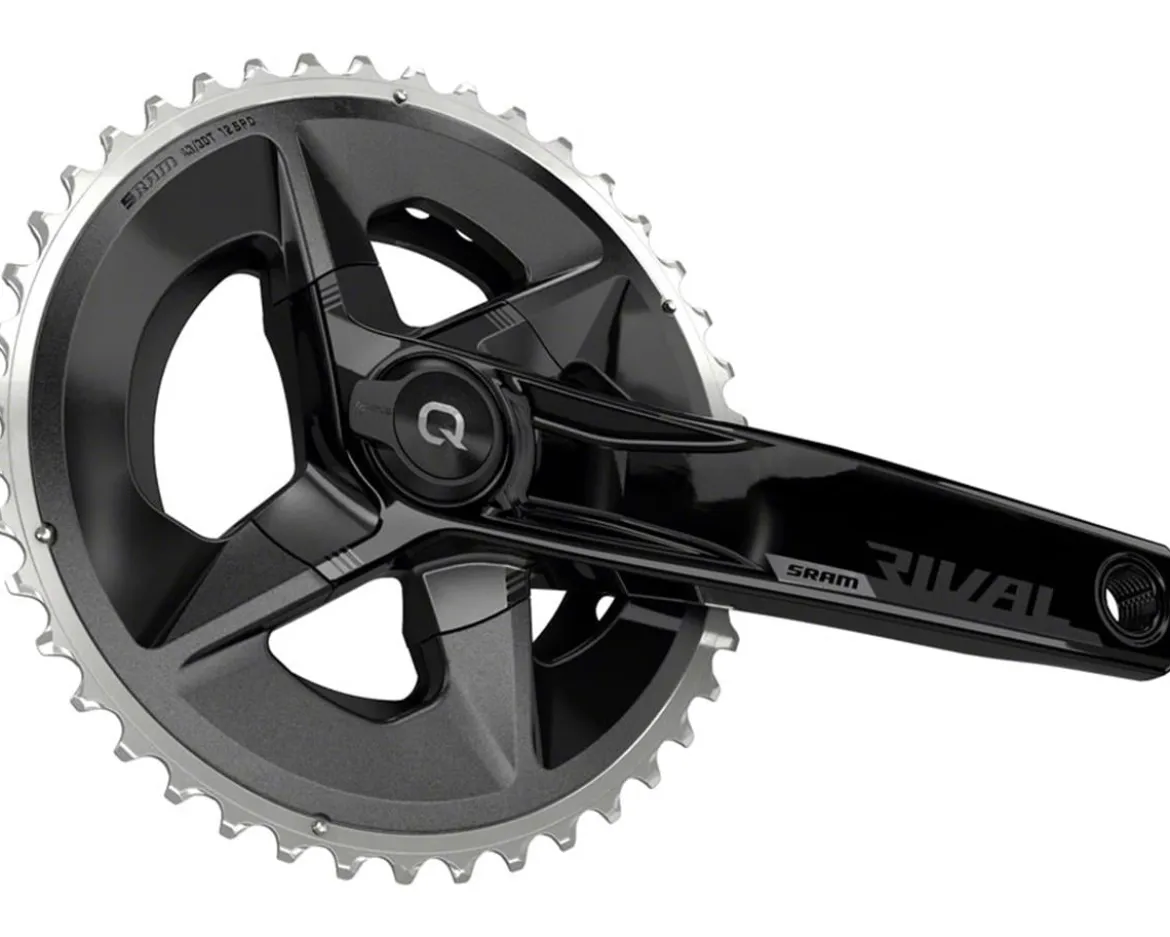 SRAM Rival AXS Wide Power Meter Crankset (Black) (2 x 12 Speed) (DUB Spindle) (175mm) (43/30T) (Quarq)