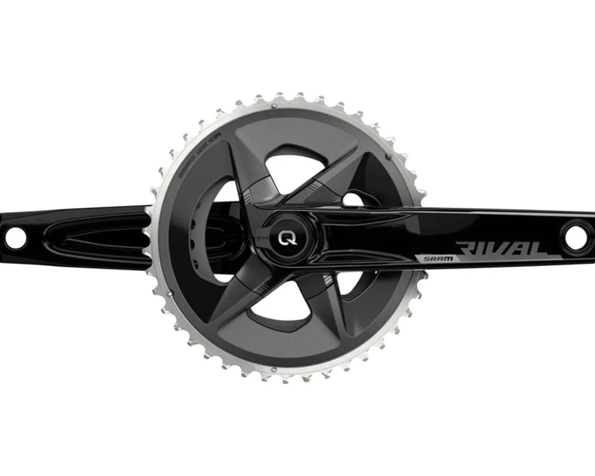 SRAM Rival AXS Wide Power Meter Crankset (Black) (2 x 12 Speed) (DUB Spindle) (175mm) (43/30T) (Quarq)