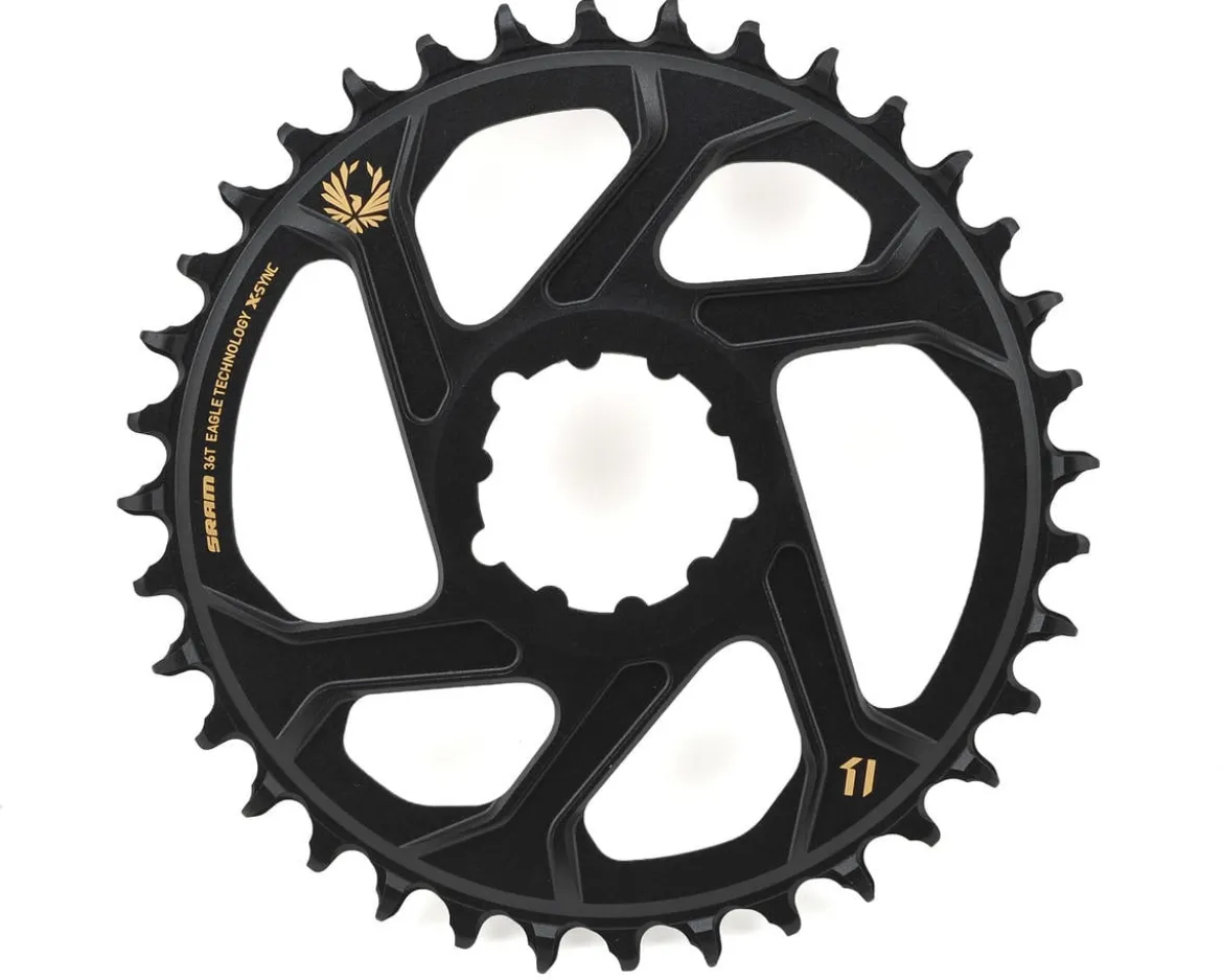 SRAM X-Sync 2 Eagle Direct Mount Chainring (Black/Gold) (1 x 10/11/12 Speed) (Single) (3mm Offset/Boost) (36T)