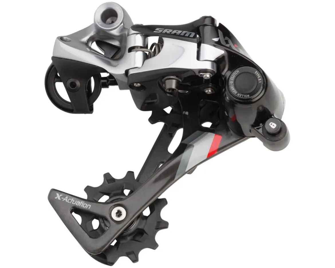 SRAM XX1 Rear Derailleur (Black/Red) (1 x 11 Speed) (Medium Cage) (Clutch)