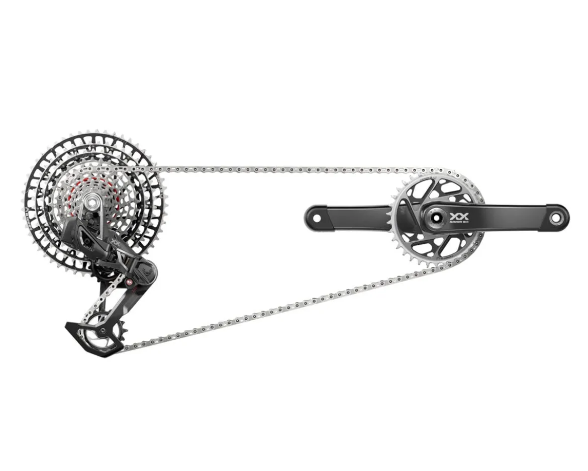 SRAM XX SL Eagle Transmission AXS Groupset (Black/Silver) (T-Type) (165mm) (34T) (1 x 12 Speed) (DUB) (55mm Chainline) (UDH)