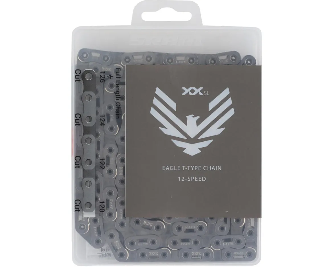 SRAM XX SL Eagle T-Type Flattop Chain (Silver) (12 Speed) (126 Links)