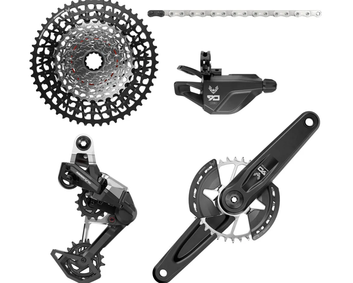 SRAM EAGLE 90 T-Type Transmission Groupset (Black/Silver) (12 Speed) (165mm) (32T) (UDH) (Mechanical)