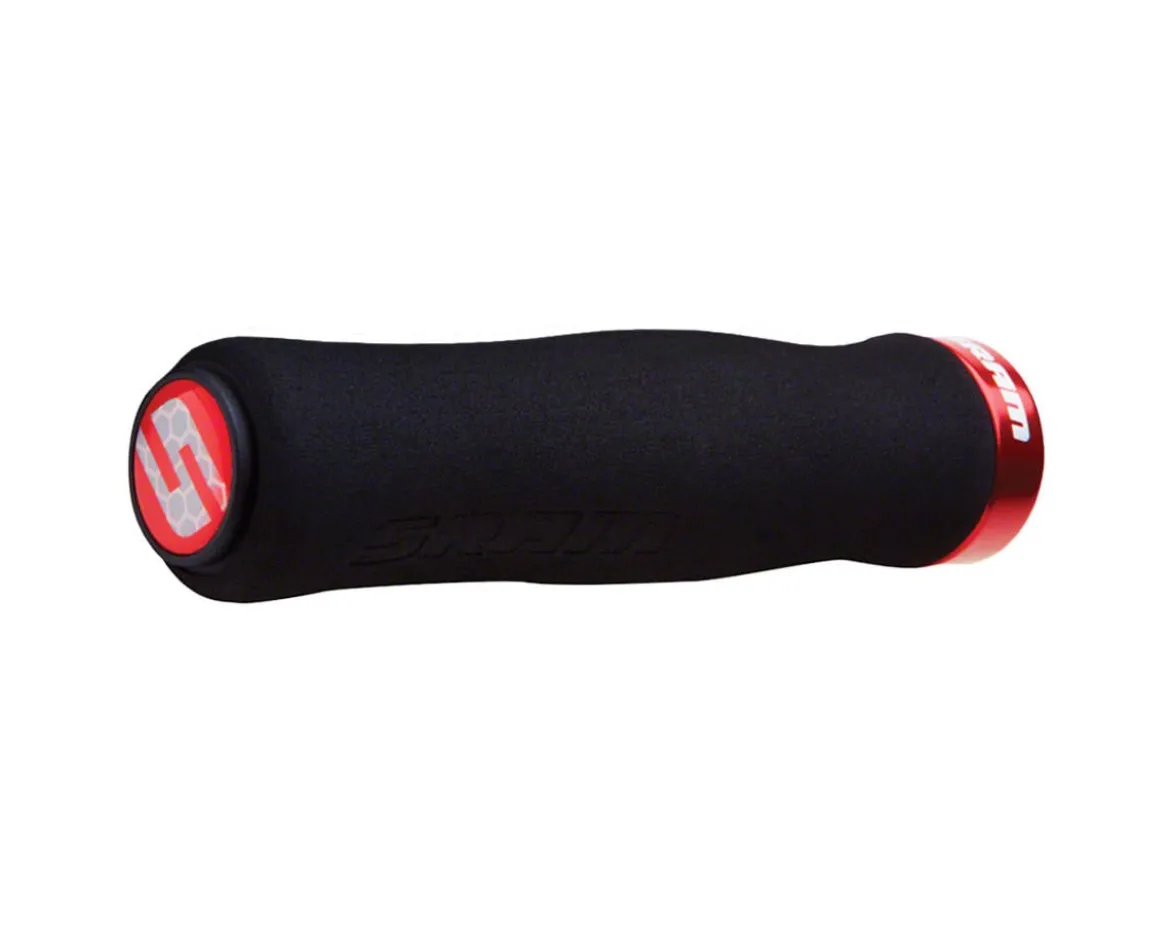 SRAM Foam Contour Locking Grips (Black/Red) (129mm)