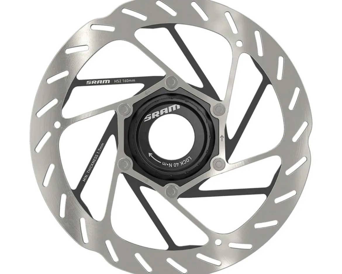 SRAM HS2 Disc Brake Rotor (Silver/Black) (Centerlock) (160mm)