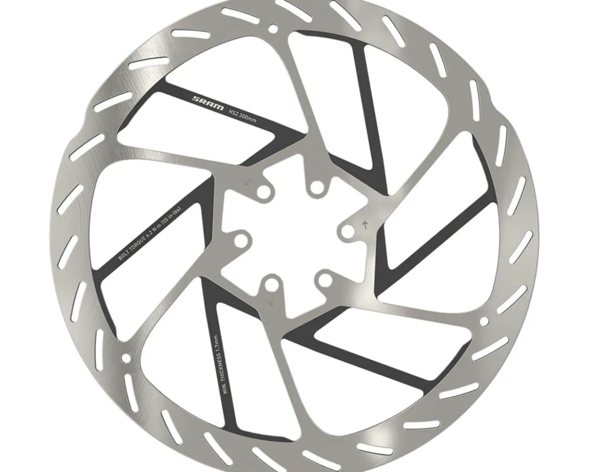 SRAM HS2 Disc Brake Rotor (Silver/Black) (6-Bolt) (200mm)
