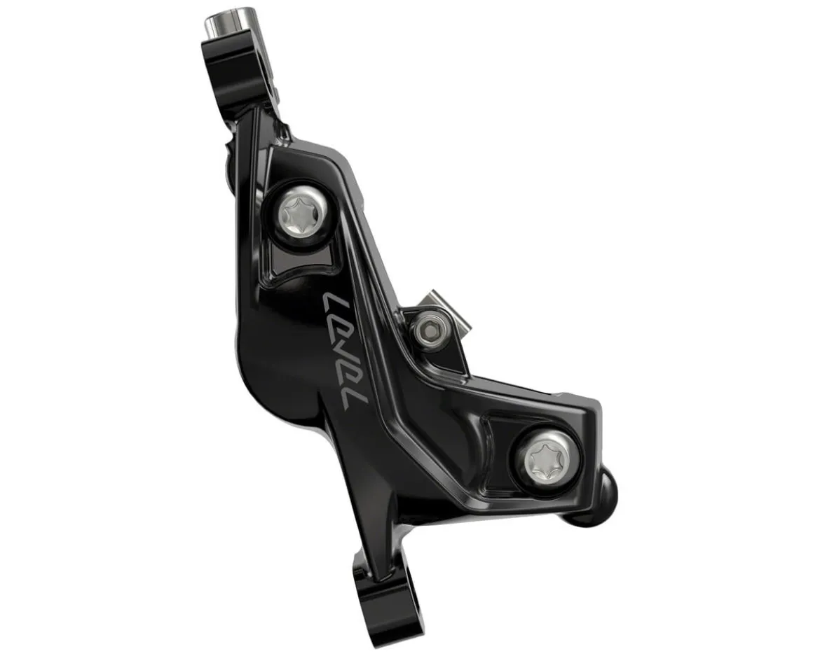 SRAM Level Silver Stealth 4-Piston Hydraulic Disc Brake (Black) (Post Mount) (Left) (Caliper Included)