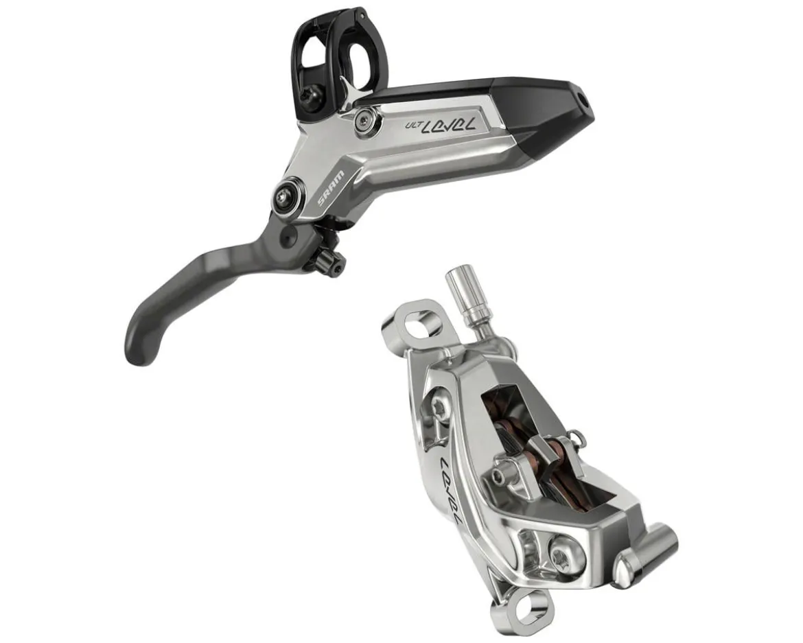 SRAM Level Ultimate Stealth 4-Piston Hydraulic Disc Brake (Black/Silver) (Left) (Caliper Included)