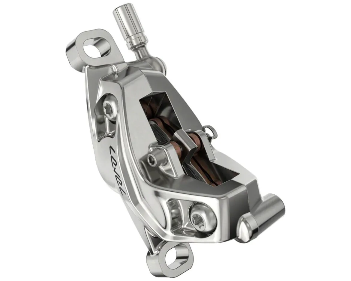 SRAM Level Ultimate Stealth 4-Piston Hydraulic Disc Brake (Black/Silver) (Left) (Caliper Included)