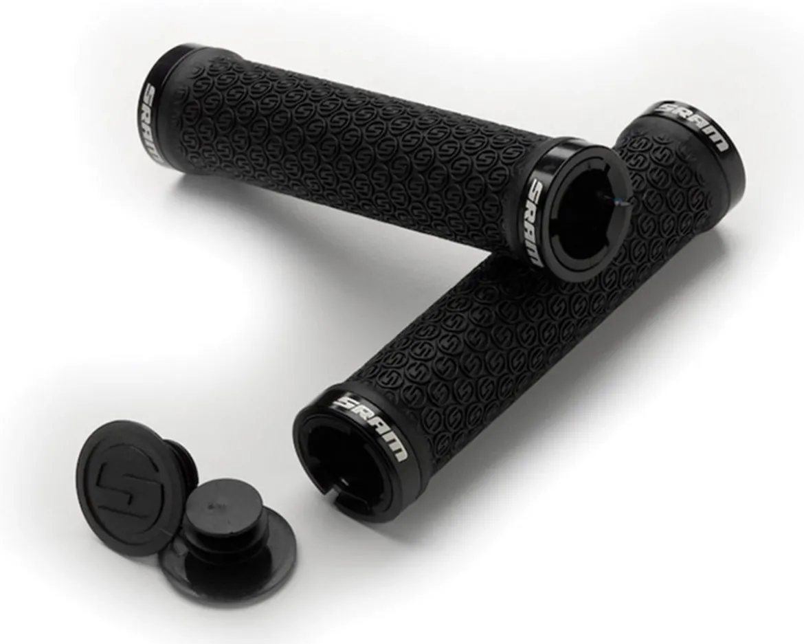 SRAM Locking Grips (Black) (w/ Double Clamps) (130mm)